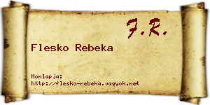Flesko Rebeka névjegykártya